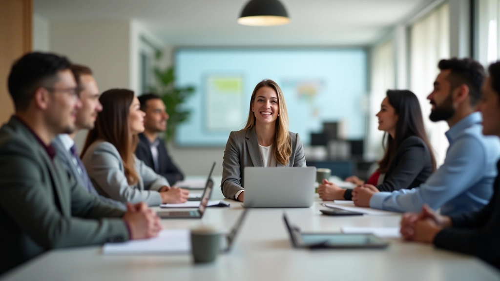 Ambiente de treinamento profissional com foco em comunicação de atendimento ao cliente